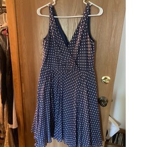 Nine West blue polka dot dress